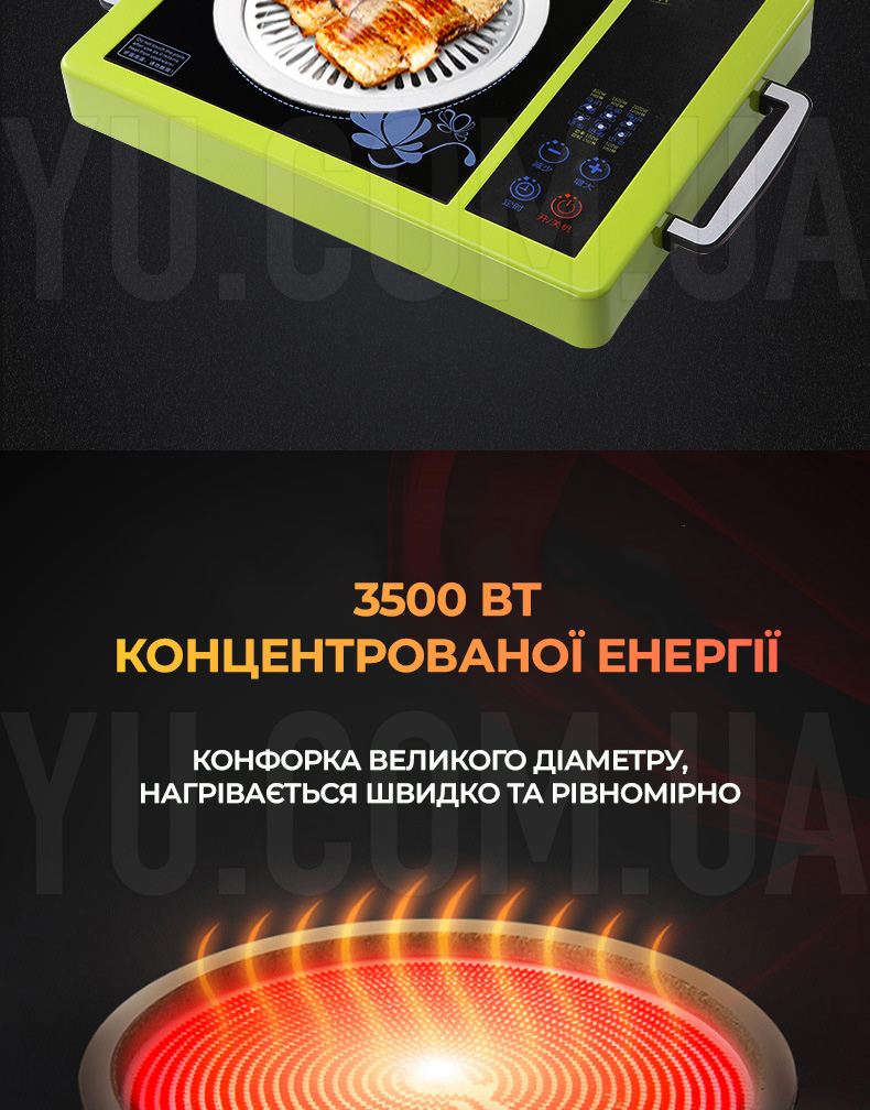 Інфрачервона настільна одноконфоркова плита RAF R8006B Інфрачервона настільна одноконфоркова плита RAF R8006B